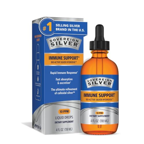 Sovereign Silver Immune Support, Colloidal Silver, 4 fl oz (118 mL) | Amazon (US)