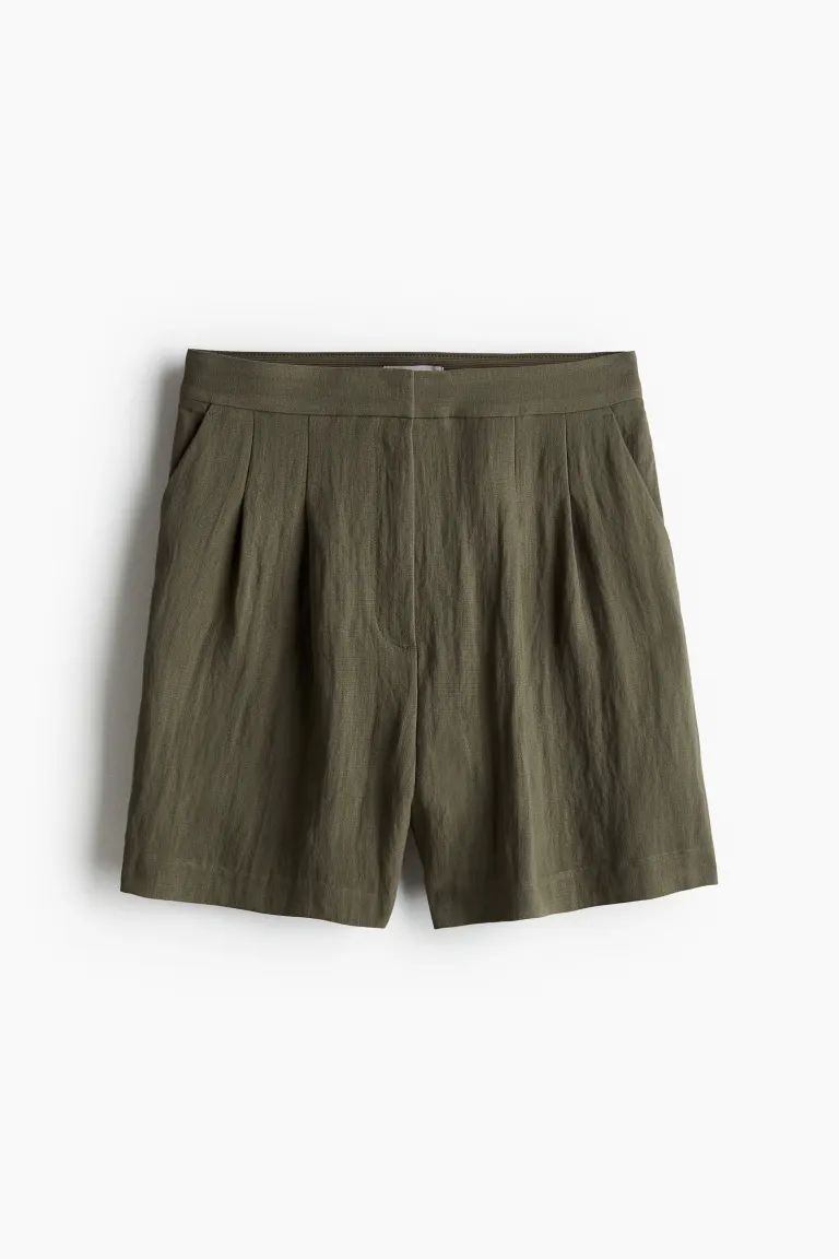 Knee-length Shorts - Light beige - Ladies | H&M US | H&M (US + CA)