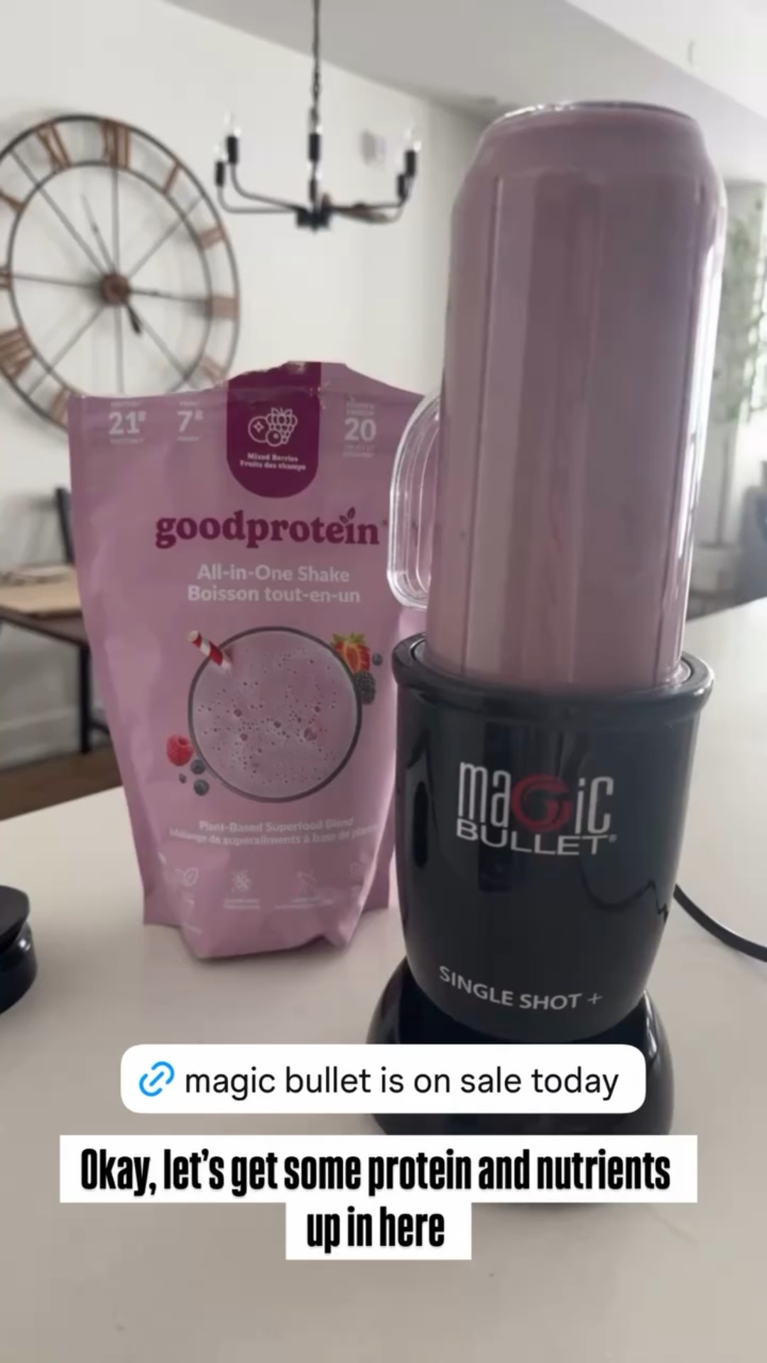 Okay, let’s get some protein and nutrients up in here! Magic bullet and protein powder 

#LTKcanada #LTKmaternity #LTKfitness