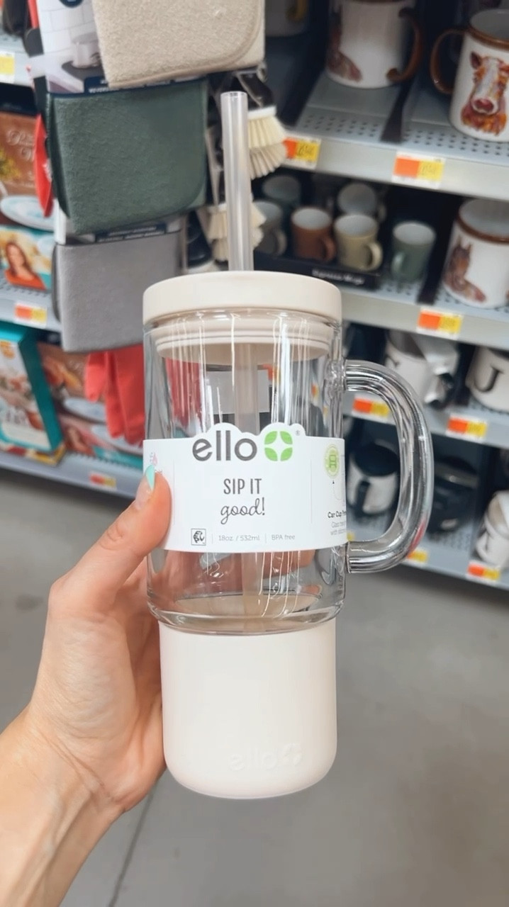 Love this glass travel mug. Fits perfectly in my cup holder and will be perfect for ice coffee! Under $10 too!🫶🏻☕️🧊

#LTKSeasonal #LTKGiftGuide