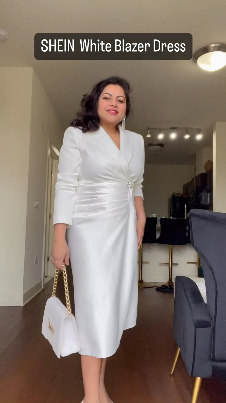 Elegant sophistication in every stitch: The white blazer dress 

🔎Search 【  RWFX8 】 on SHEIN for the trendiest outfits for this season.👗💃
Don’t forget to use my code【 Debashree2】 for an extra 【15% OFF】 at checkout！

#LTKfindsunder100 #LTKfindsunder50 #LTKworkwear