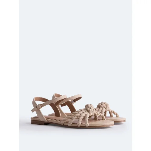 Free Assembly Women's Knot Flat Sandals - Walmart.com | Walmart (US)