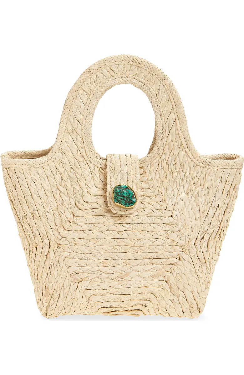 Pamela Munson The Petite Lulu Raffia Shoulder Bag | Nordstrom | Nordstrom