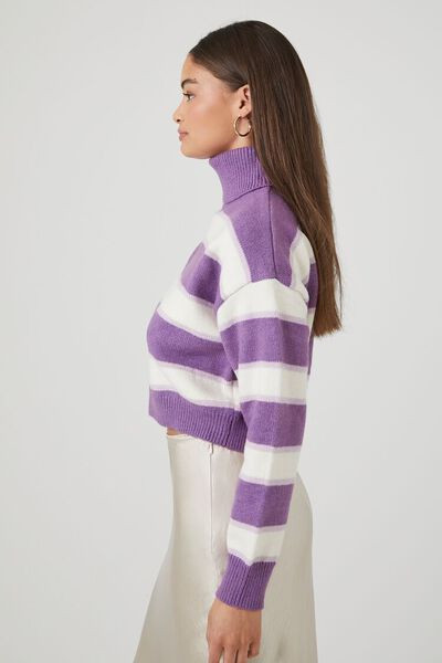 Striped Turtleneck Cropped Sweater | Forever 21 (US)