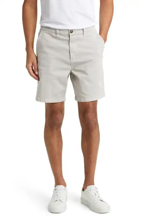 Fordo Flat Front Cotton Twill Shorts | Nordstrom