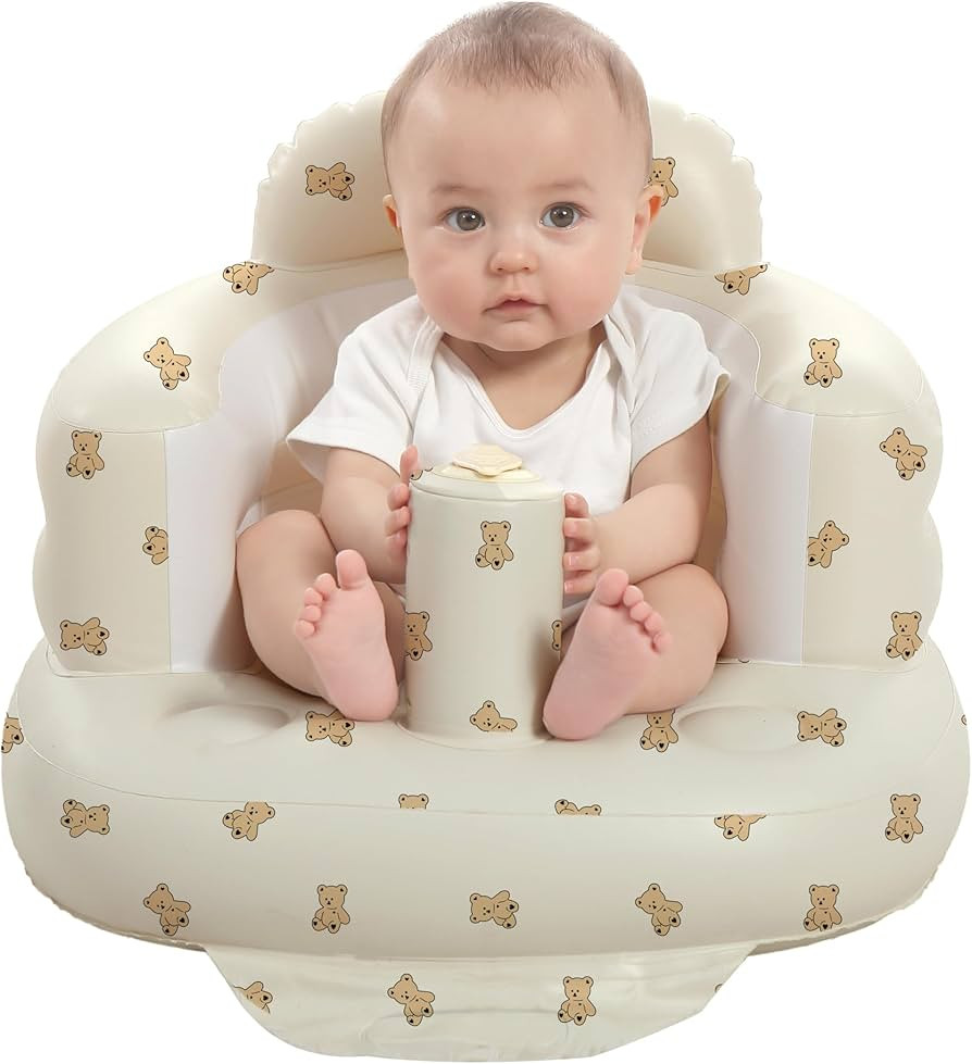Inflatable Baby Seat for Babies 3-36 Months, Built in Air Pump Baby Chair Sit Me up Floor Seat fo... | Amazon (US)