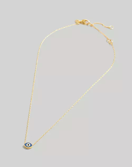 Enamel Evil Eye Pendant Necklace | Madewell