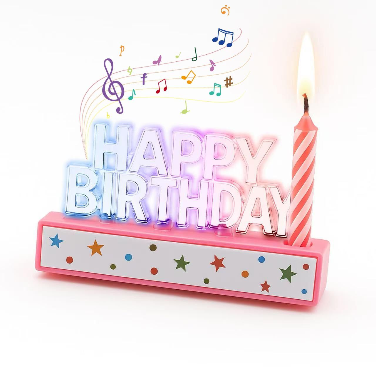 LED Musical Birthday Cake Candles - Flashing Lights & Happy Birthday Song with Blinking-Singing F... | Amazon (US)
