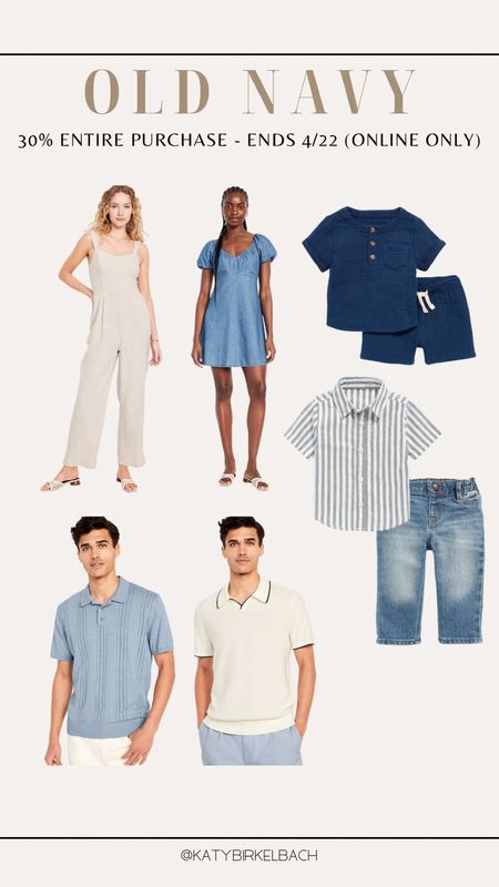 Get summer outfits for the whole family now at Old Navy! 30% odd your online only purchase (no code needed)

#LTKfamily #LTKsalealert #LTKstyletip