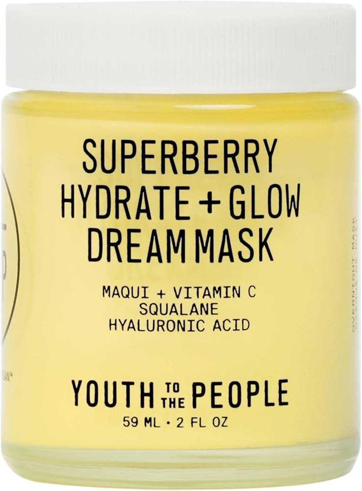 Youth To The People Superberry Glow Dream Mask - Brightening Overnight Face Mask + Hyaluronic Aci... | Amazon (US)