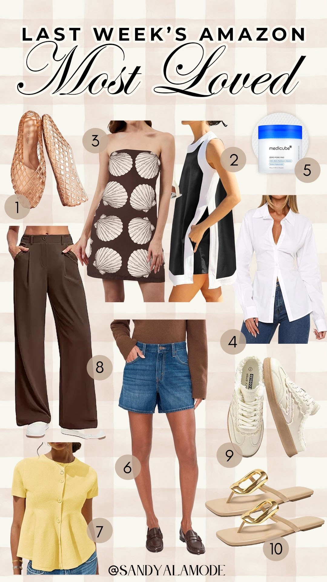Last week’s Amazon most loved // jelly shoes // vacation dress // Amazon set // medicube pore pads // Korean skincare // trousers // Levi’s shorts // sandals // slip on sneakers // white button down 

#LTKSaleAlert