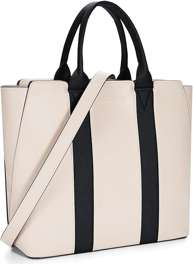 molshine Women's Colorblock Medium Tote Bag, Casual Satchel Shoulder Bag Briefcase for Lady Work ... | Amazon (US)