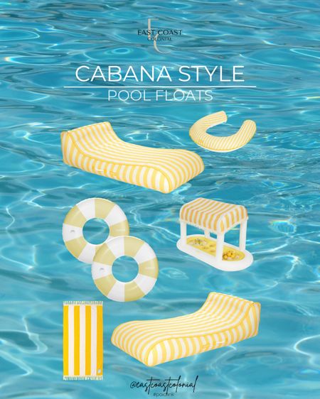 Cabana style pool floats, pool noodle, tube, floating cooler, cabana towel.

#LTKSeasonal #LTKSaleAlert #LTKHome