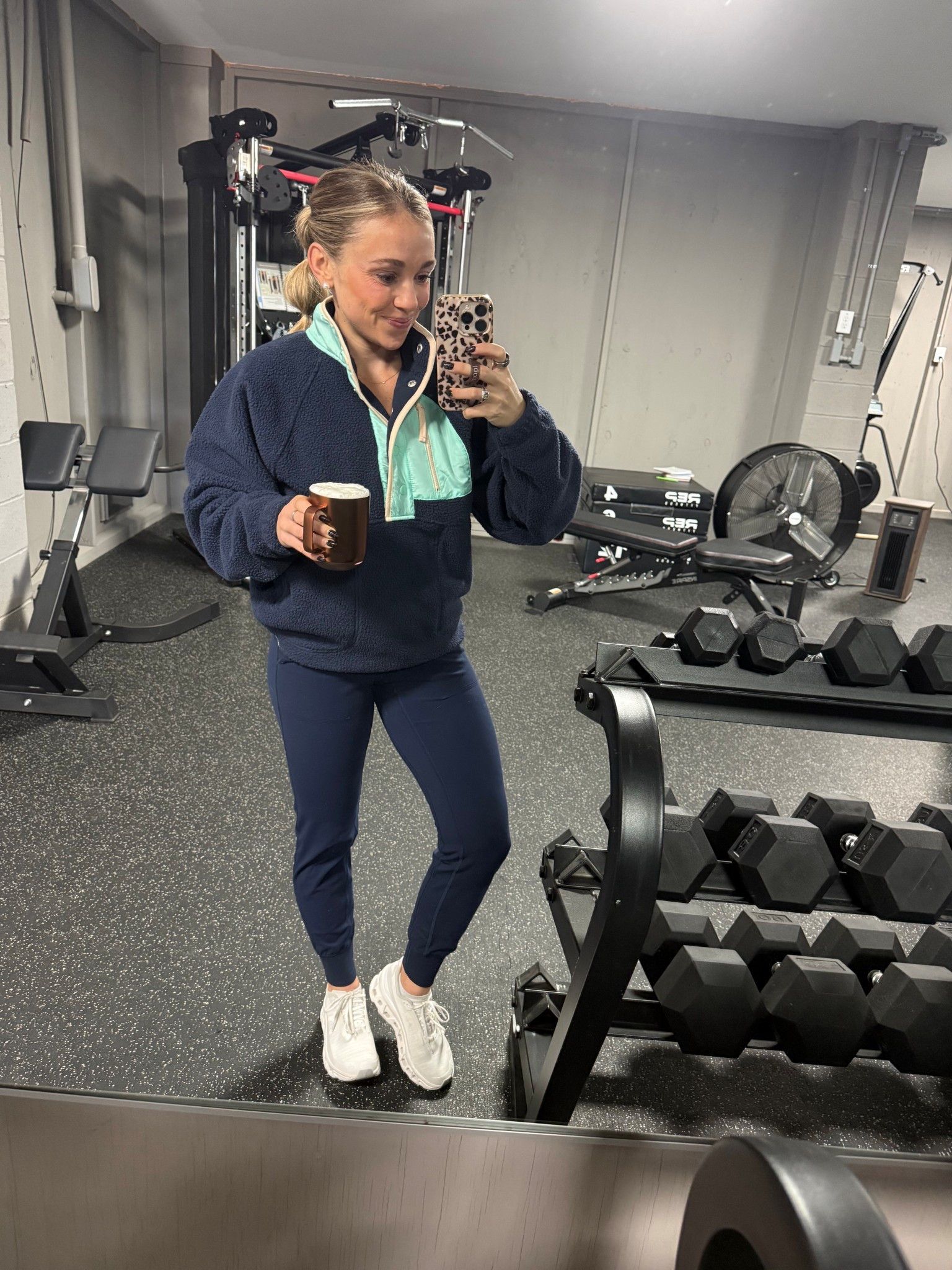 Love this pullover & joggers… work fit!
Fleece is brand, Thread & Supply from Nordstrom rack- older style!