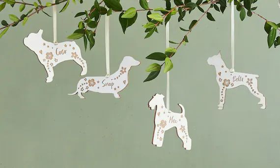 Personalised Pet Dog Ornament - Christmas Dog Decoration Keepsake - Custom Dog Breed Personalised... | Etsy (US)