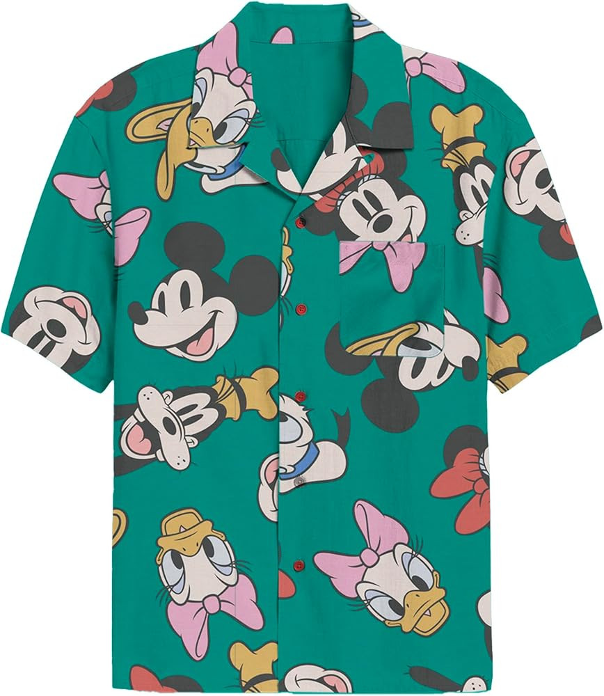 Disney Men's Mickey and Friends Button Down Shirt | Amazon (US)