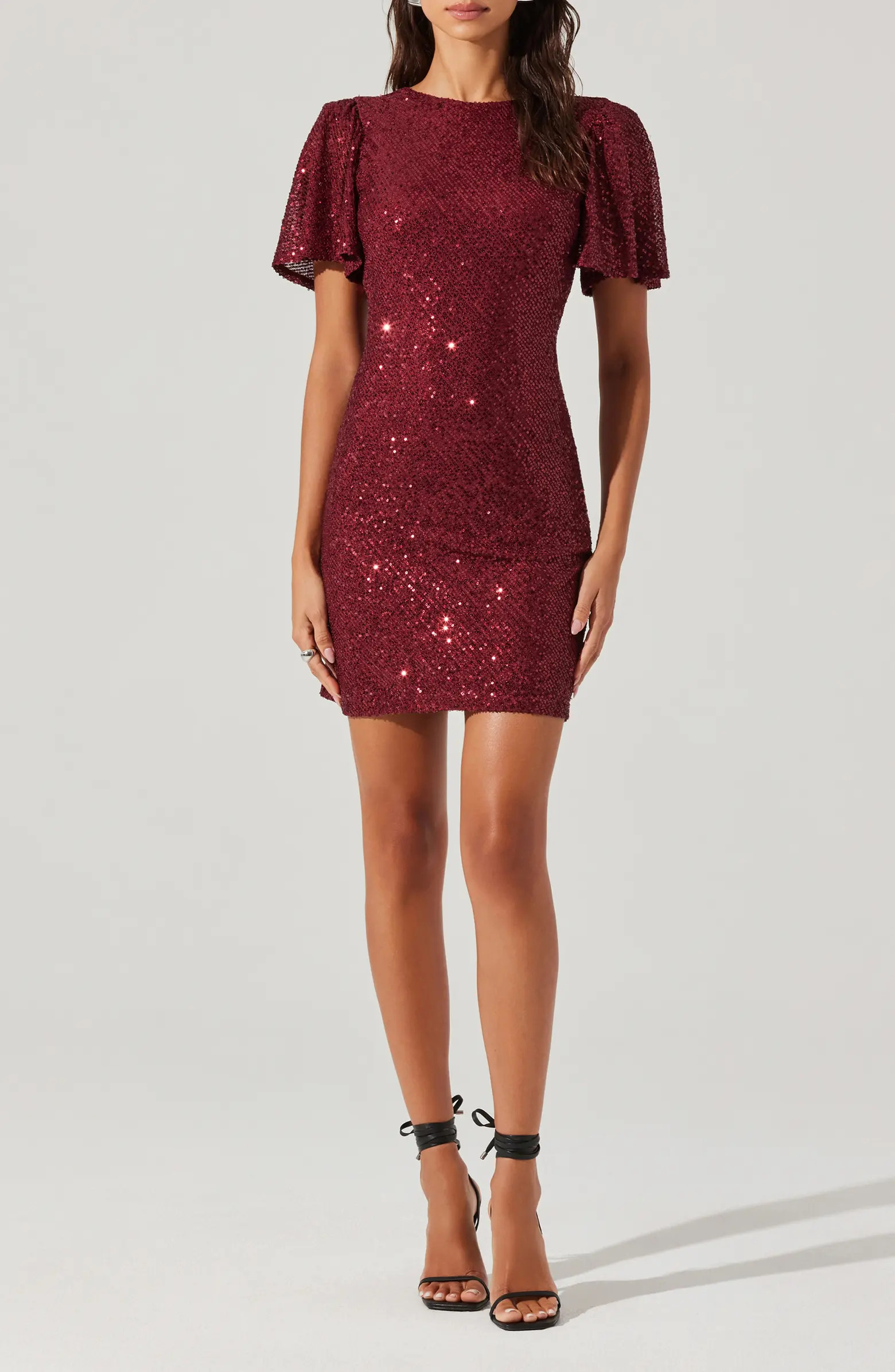 ASTR the Label Sequin Flutter Sleeve Minidress | Nordstrom | Nordstrom