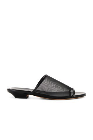 KHAITE Marion Slide Flat Sandal in Black | FWRD 