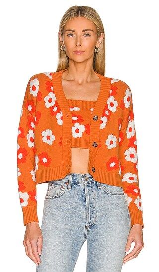 Meg Cardigan Set in Orange | Revolve Clothing (Global)