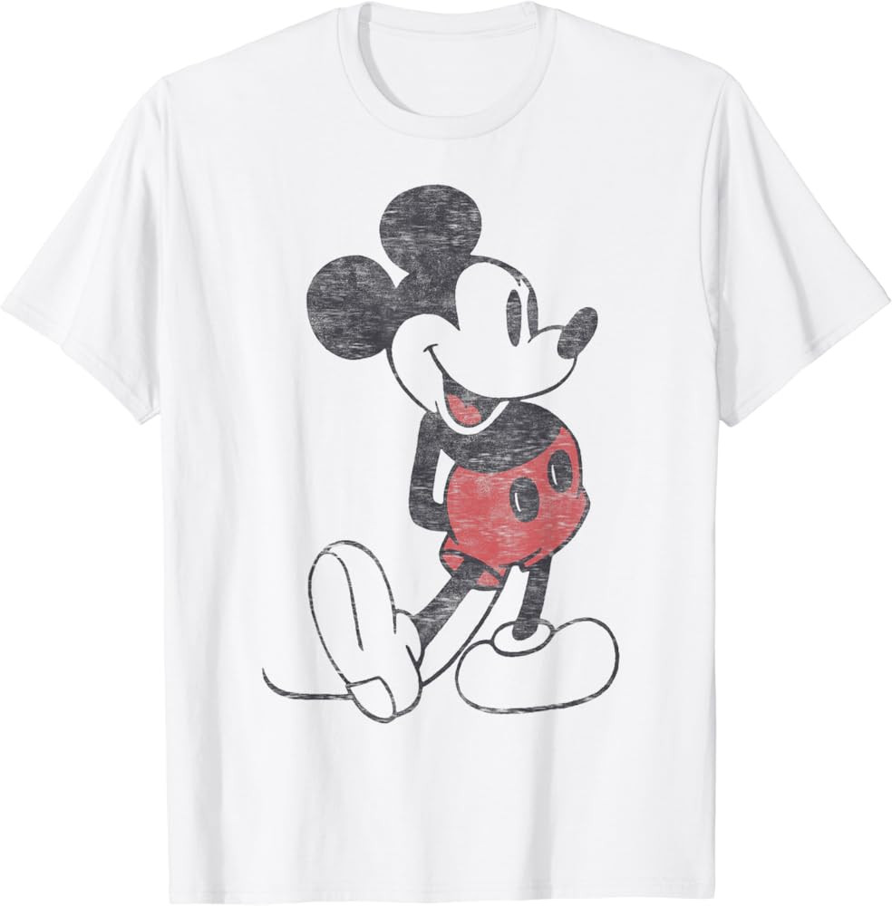 Disney Mickey & Friends Mickey Mouse Vintage Portrait Short Sleeve T-Shirt Small | Amazon (US)