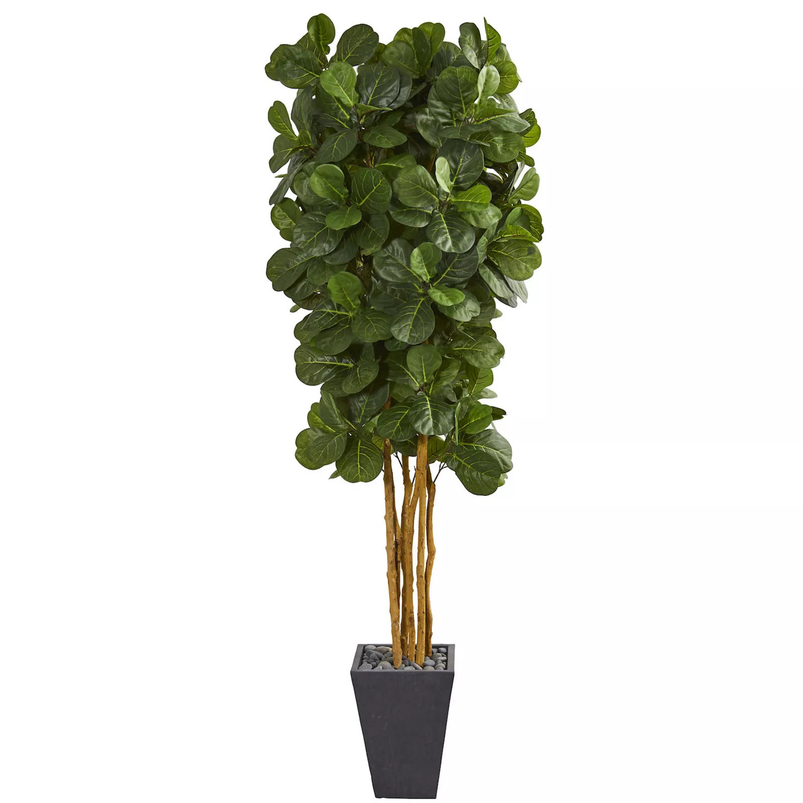 nearly natural Fiddle Leaf Artificial Tree in Slate Planter, Green | Kohl's
