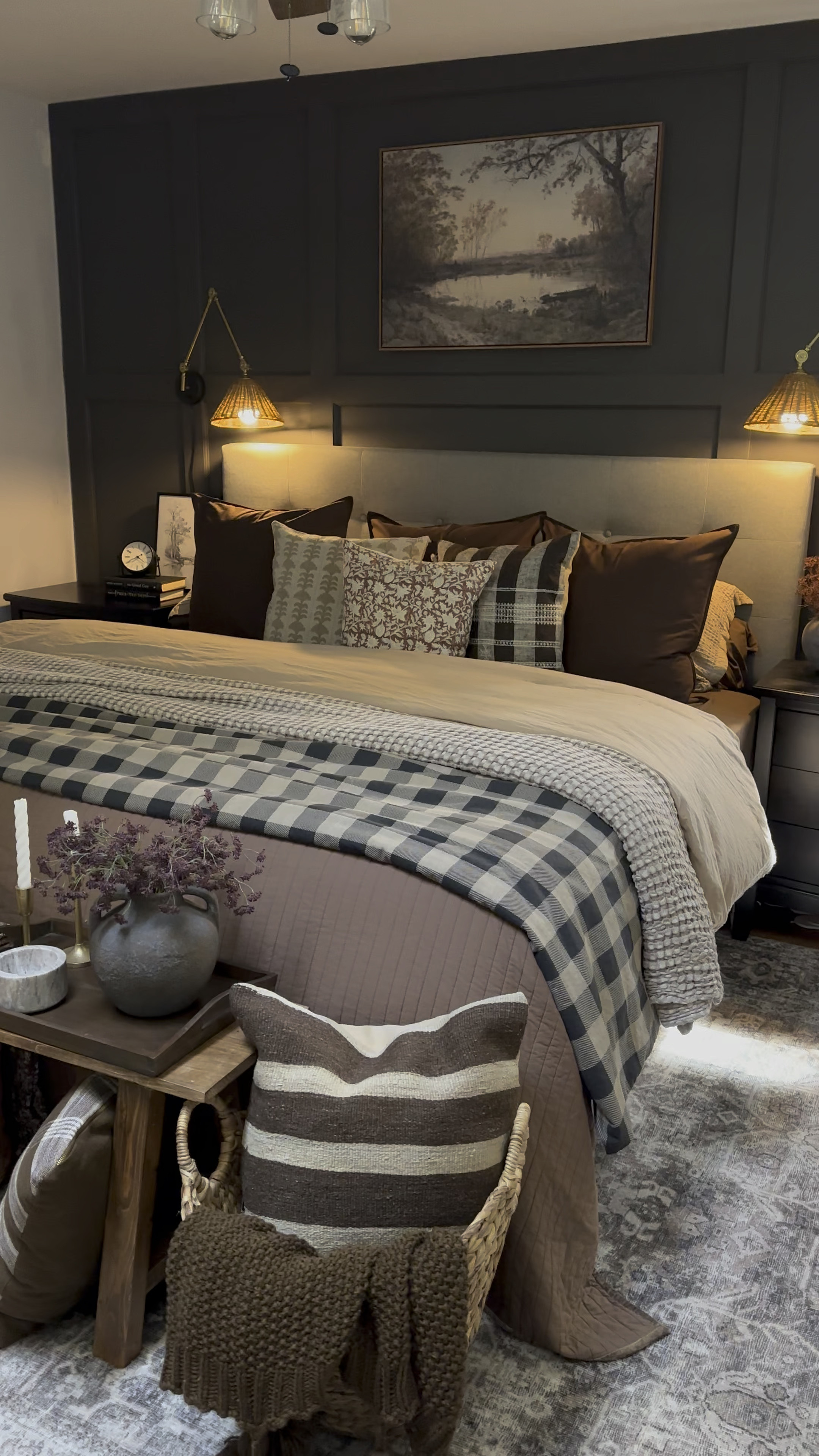 My Fall Bedroom is ready! Fall bedding, master bedroom, primary bedroom, guest bedroom, moody bedroom, neutral
Bedroom. 

#LTKsalealert #LTKhome #LTKSeasonal