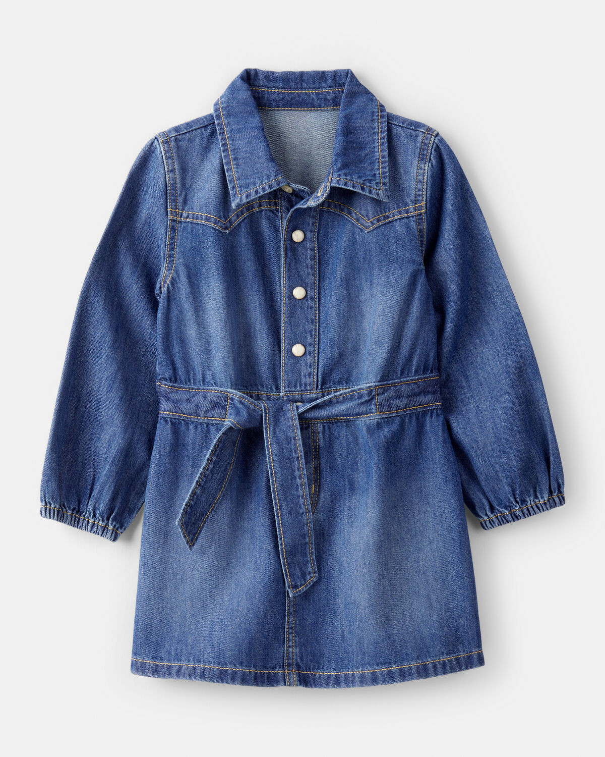Toddler Girl Cotton Long-Sleeve Denim Dress - Blue(5)5.0 out of 5 Customer Rating | Carter's Inc