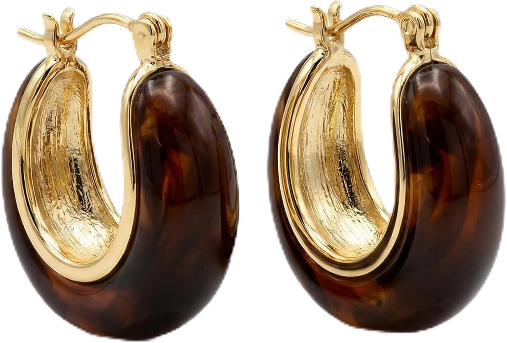 Vintage Stud Earrings, Luxury Geometric Maillard Earring Gold Plated Retro-Chic Studs Earrings，... | Amazon (US)