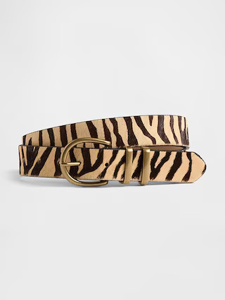 Tiger Print Calf Hair Belt | Gap (US)