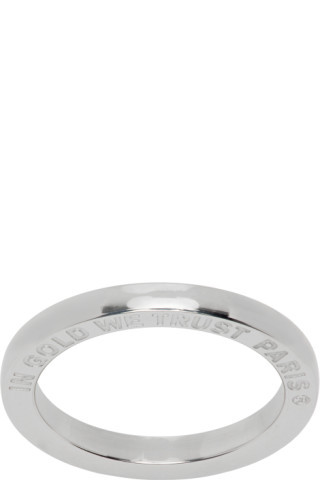 IN GOLD WE TRUST PARIS - Silver Jump Ring | SSENSE