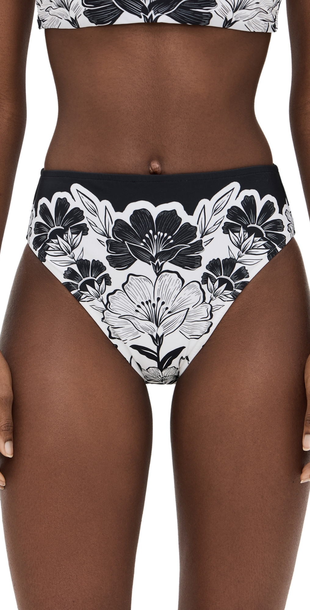 FARM Rio Flower Leopards High Waist Full Bikini Bottoms Flower Leopards Off-White L | Shopbop
