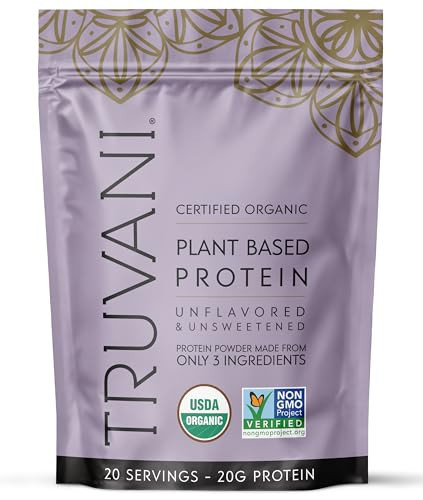 Truvani Vegan Pea Protein Powder | Unflavored | 20g Organic Plant Based Protein | 20 Servings | Keto | Gluten & Dairy Free | Low Carb | No Added Sugar | Amazon (US)