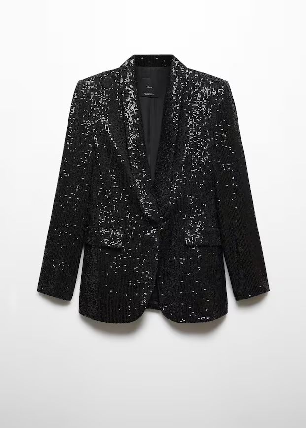 Sequined suit blazer -  Women | Mango USA | MANGO (US)