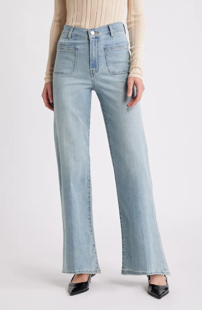 FRAME Le Slim Palazzo Bardot Pocket Wide Leg Jeans | Nordstromrack | Nordstrom Rack