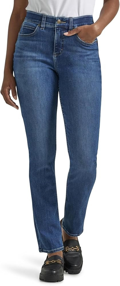 Lee Womens Ultra Lux Comfort with Flex Motion Straight Leg Jean | Amazon (US)