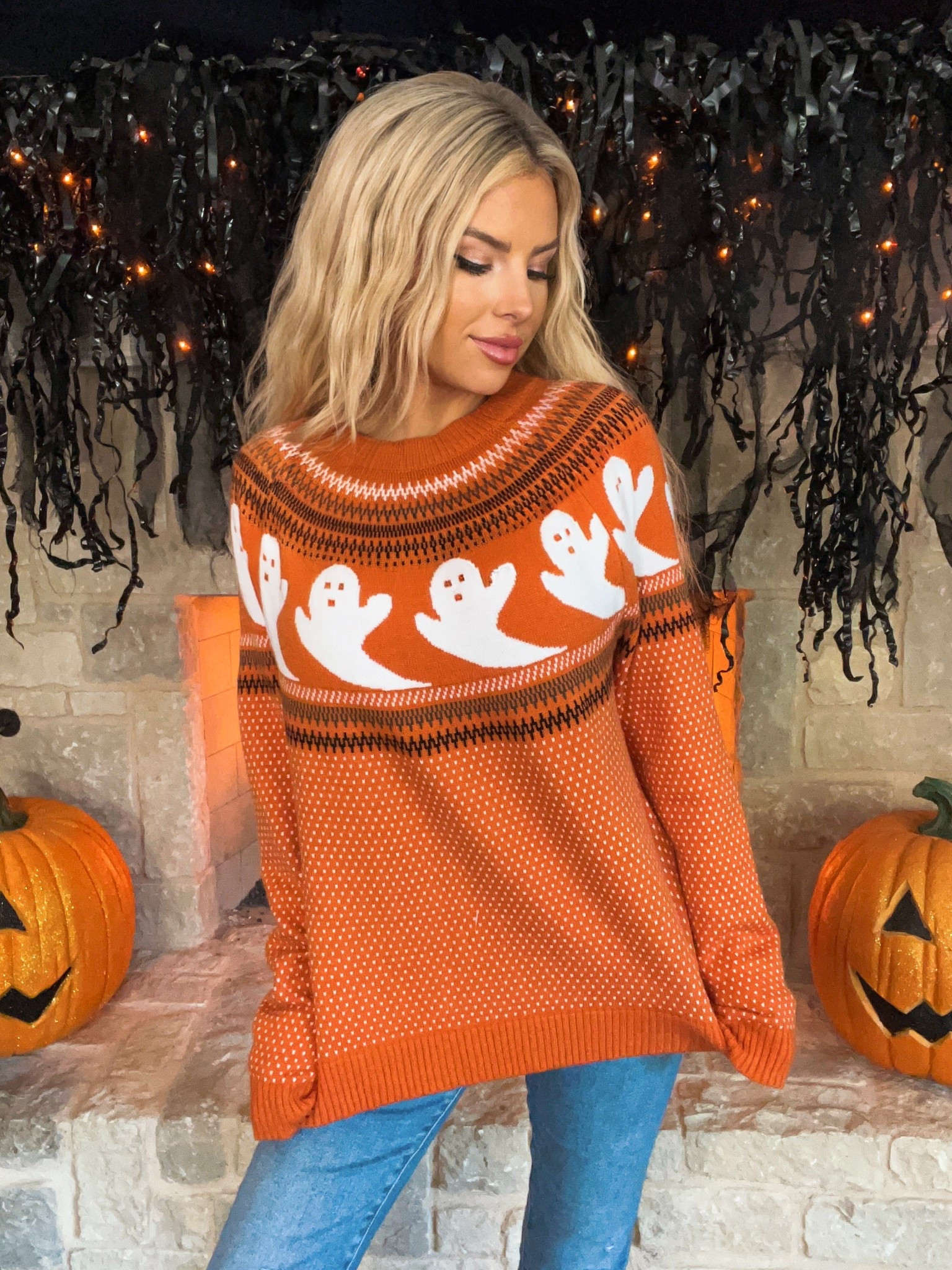Halloween sweater. Amazon ghost sweater 