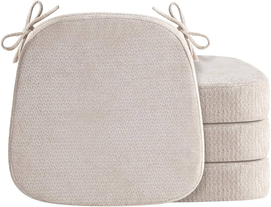 OJFED D-Shaped Chair Cushions for Dining Chairs, 2.5” Thick Chair Pads with Washable Comfortabl... | Amazon (US)
