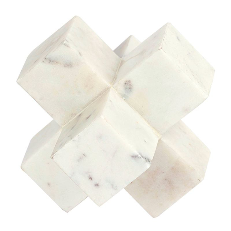 Crosby St. Neutral Multi-Cube Marble Decor, 5" | At Home