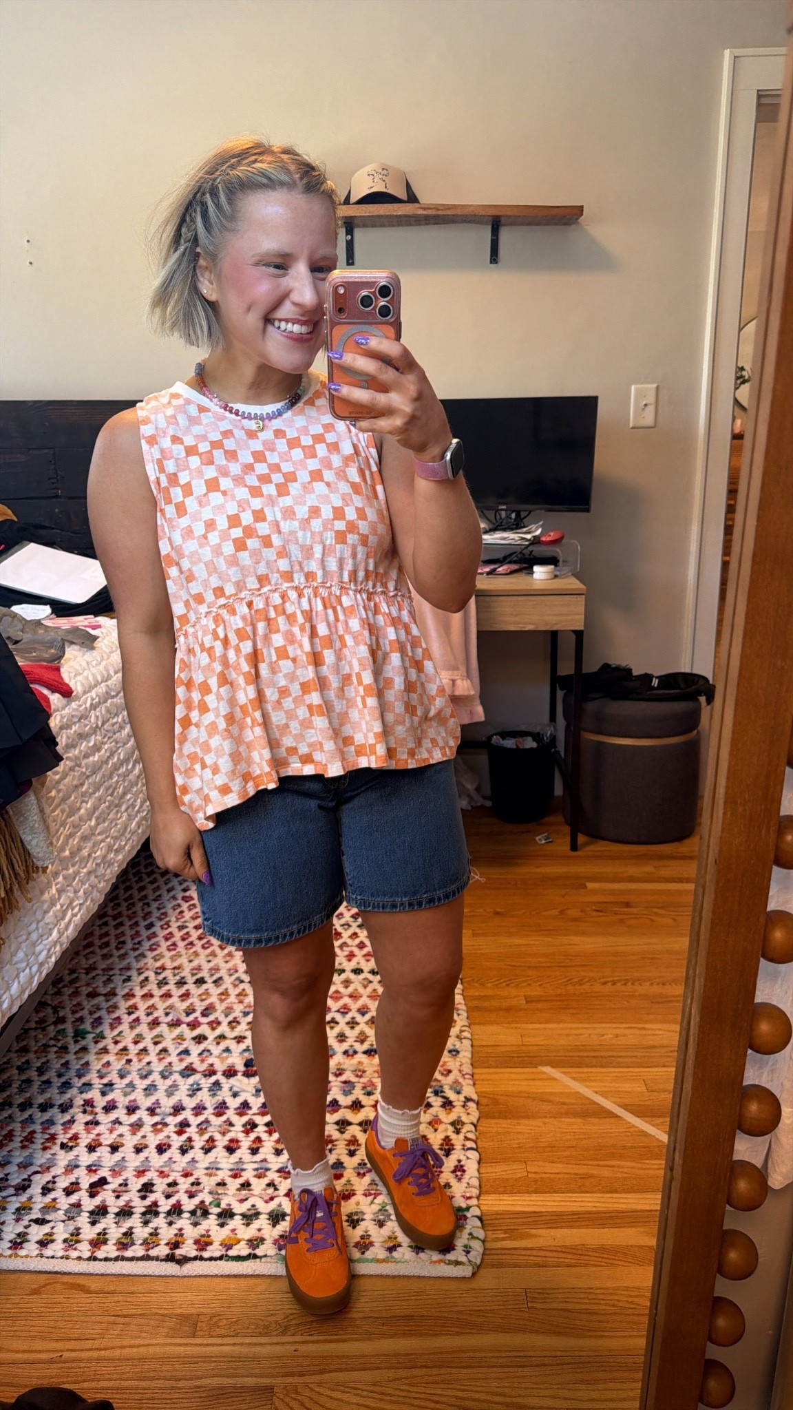 Size small top. Shorts are thrifted (vintage) but linked similar)! My exact Vans are no longer available but found similar 🫶🏼

#LTKootd #LTKgrwm #LTKdayinmylife