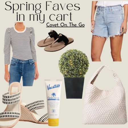 Sandals, sunscreen, stripe tee, woven bag, Amazon find, faux floral,
Faux plant, Stripes top, jean shorts, Agolde Parker, spring refresh, spring vacation, spring style, spring home refresh 

#LTKhome #LTKFind #LTKstyletip