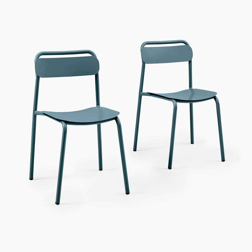 Wren Metal Stacking Dining Chair (Set of 2) | West Elm (US)