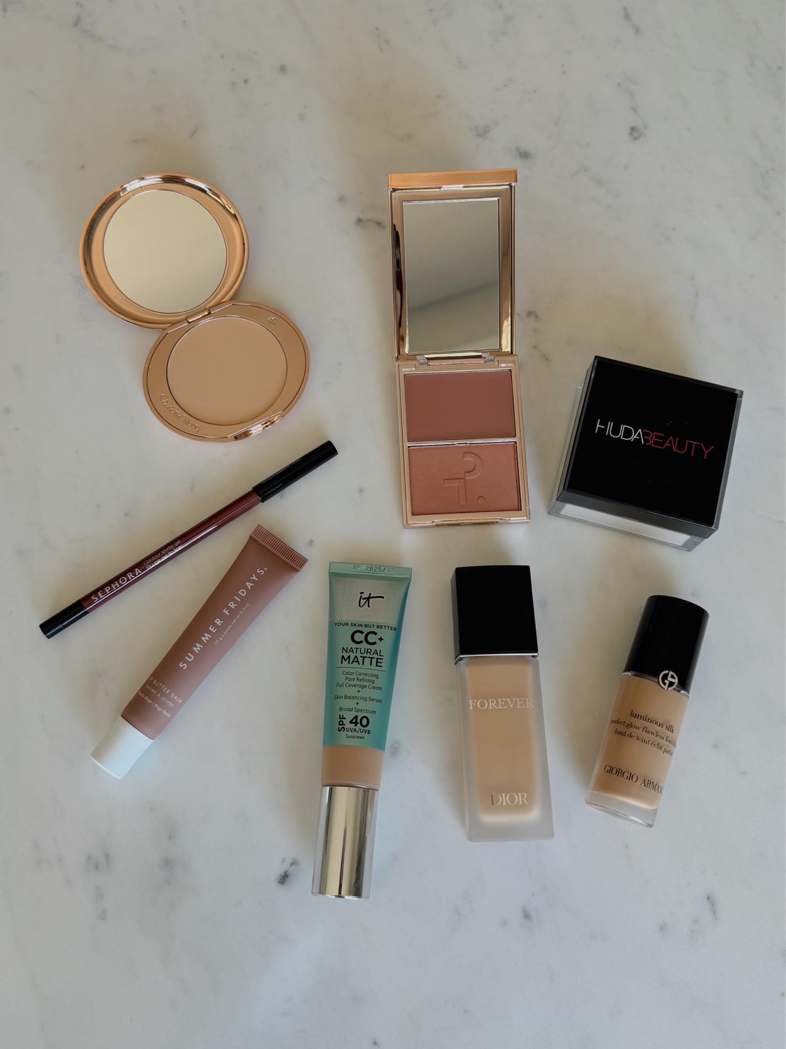 Sephora sale pickups— new I’m trying & foundation restocks!

Charlotte tilbury airbrush powder in medium
Patrick ta crème & powder blush duo in she’s blushing
Huda beauty setting powder in pound cake
Sephora collection lip liner in hot sauce
Summer Fridays lip butter balm in vanilla beige
IT cosmetics cc cream matte foundation in light
Dior forever matte foundation in 2W
Giorgio Armani luminous silk foundation in 5.75

#LTKsalealert #LTKbeauty #LTKxSephora