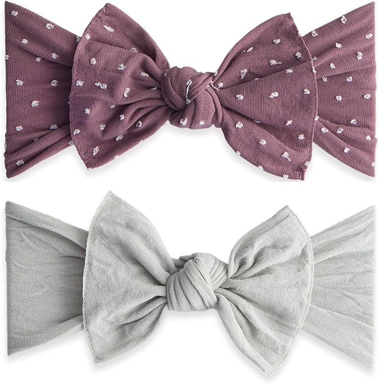 Bows 2 Pack - Girls Shabby Dot and Classic Knot Headbands | Amazon (US)
