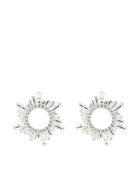 Amina Muaddi Begum Crystal Earrings - Farfetch | Farfetch Global