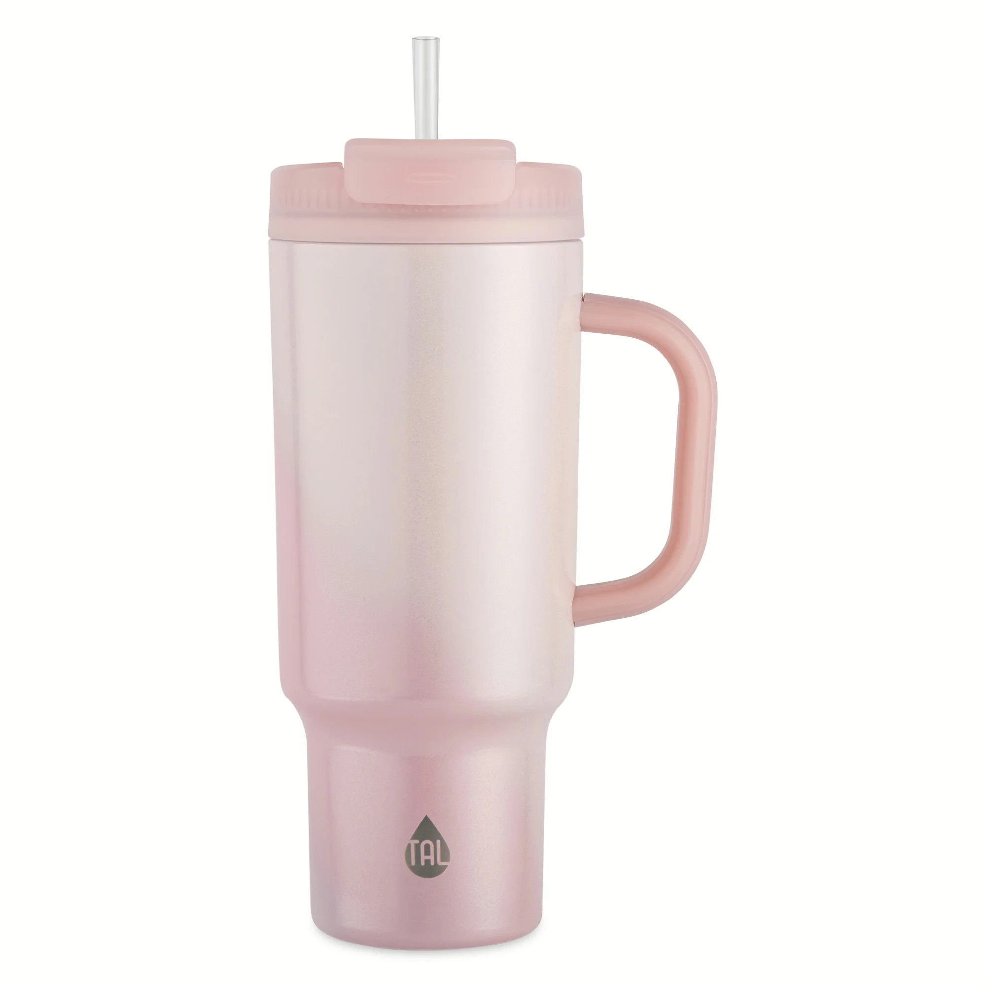 TAL Stainless Steel Hudson Tumbler with Straw 40 fl oz, Pink Iridescent Shimmer | Walmart (US)