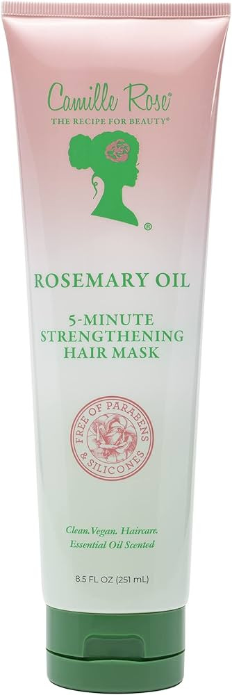 Camille Rose Rosemary Oil 5-Minute Deep Strengthening Hair Mask and Conditioner, with Natural Cas... | Amazon (US)