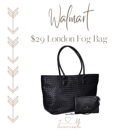 $29 Walmart London Fog Women's Woven Tote With Pouch black / handbags / purse / tote bag 

#LTKitbag #LTKworkwear #LTKfindsunder50