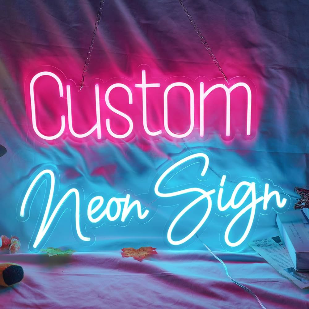 Custom Neon Signs for Home Decor LED Personalized Large Name Neon Light Sign Bedroom Wall Decor W... | Amazon (US)