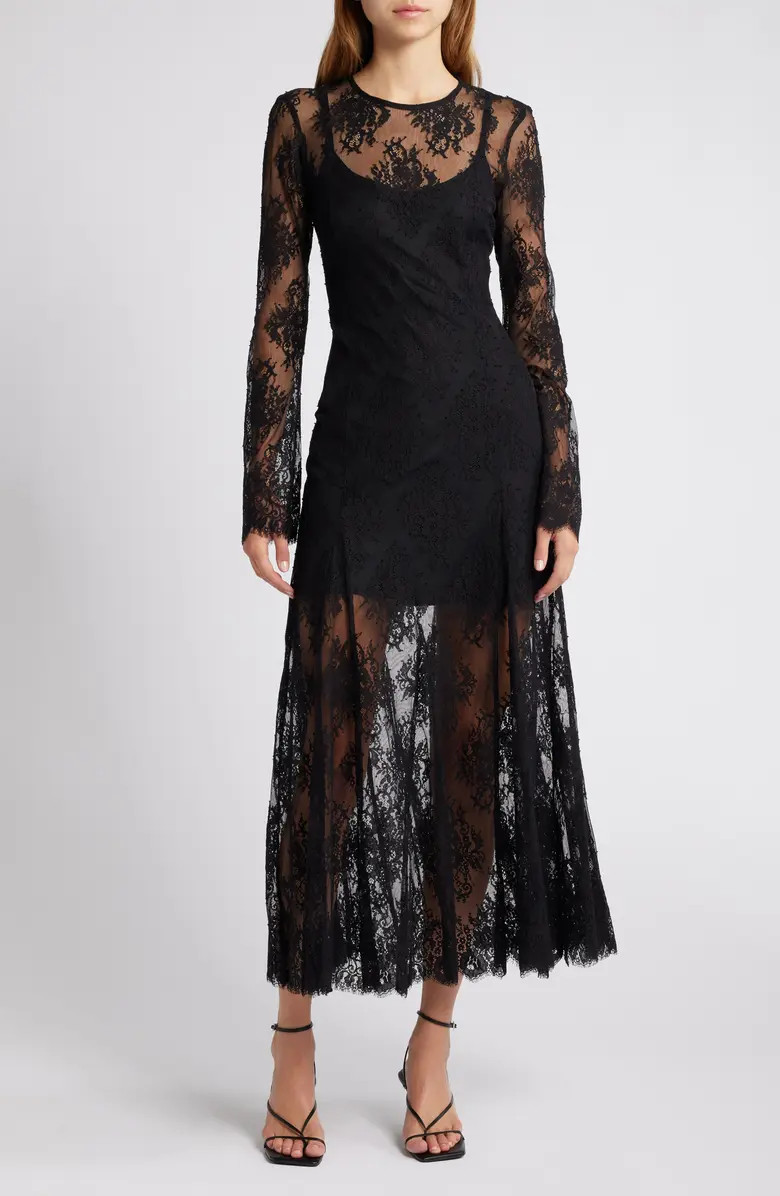 Simona Lace Long Sleeve Maxi Dress | Nordstrom