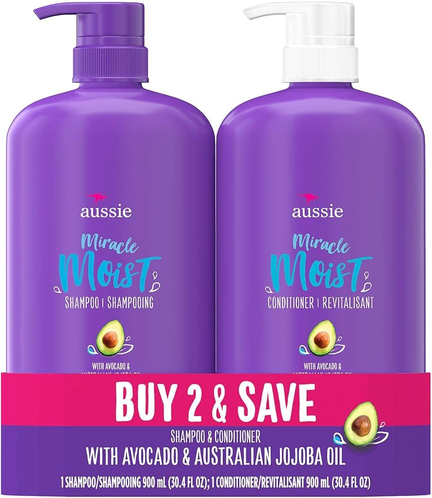Aussie Miracle Moist Paraben Free Shampoo and Conditioner (30.4 fl. oz. each) | Amazon (US)